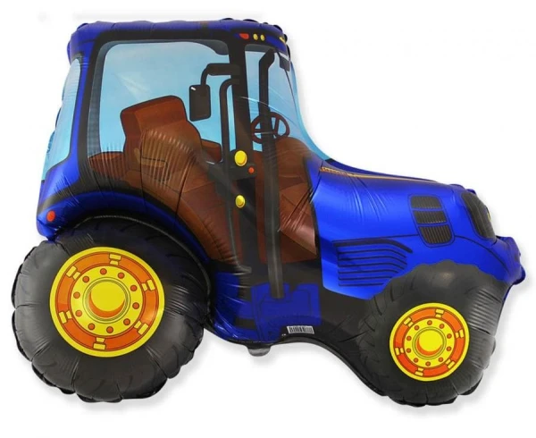 Balon foliowy traktor niebieski, 94x75 cm (luz)