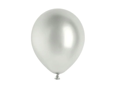 Balony metaliczne glossy srebrne, 30 cm 1 szt.