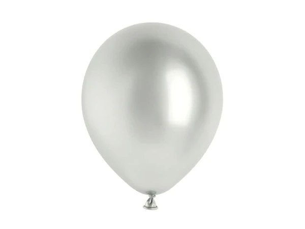 Balony metaliczne glossy srebrne, 30 cm 1 szt.