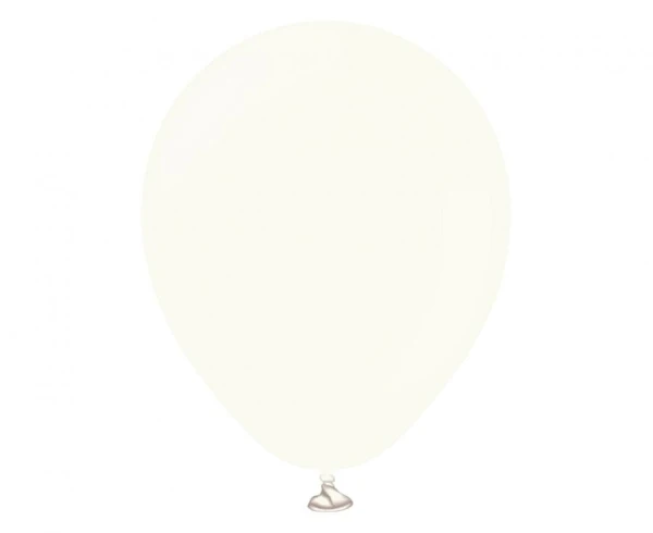 Balony pastelowe Kalisan Retro White białe, 12 cm 3 szt.