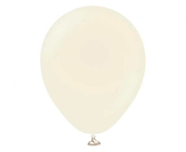 Balony pastelowe Kalisan Retro White Sand beżowe biały piasek, 12 cm 3 szt.