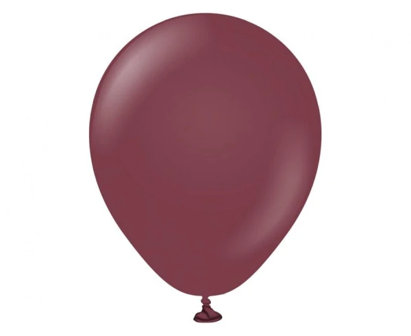 Balony pastelowe Kalisan Standard Burgundy bordowe, 12 cm 100 szt.
