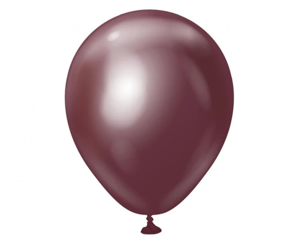 Balony metaliczne Kalisan Mirror Burgundy bordowe, 12 cm 100 szt.