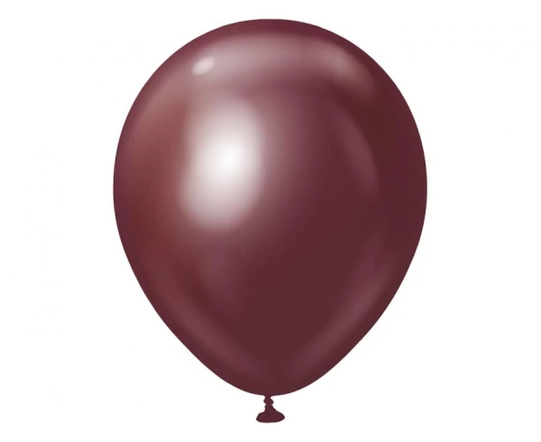 Balony metaliczne Kalisan Mirror Burgundy bordowe, 30 cm 50 szt.