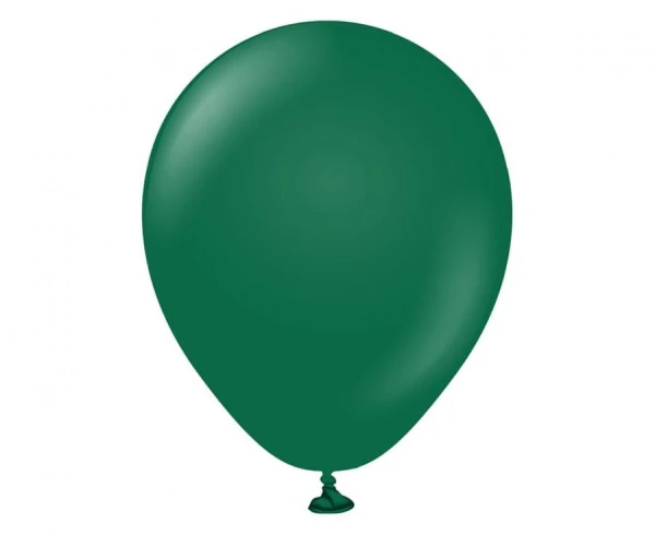 Balony pastelowe Kalisan Standard Dark Green ciemne zielone butelkowe, 12 cm 100 szt.