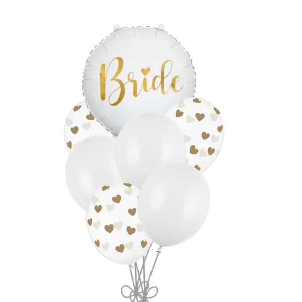 Zestaw balonów Bride wieczór panieński, złoty