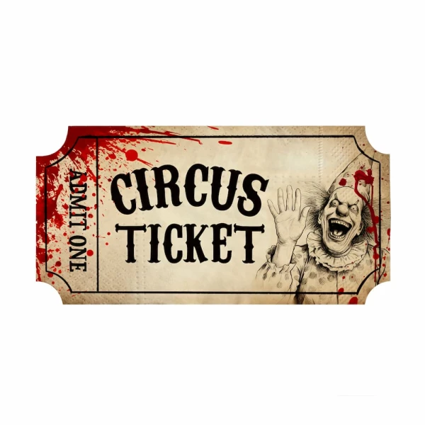 Serwetki papierowe Freak Show Cyrk Halloween, 12 szt.