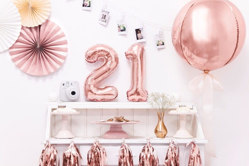 21 urodziny balony foliowe