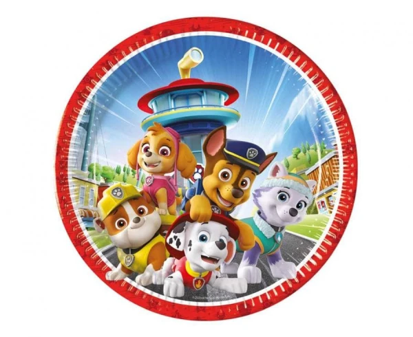 Talerzyki papierowe Psi Patrol Paw Patrol Rescue Heroes, 23 cm 8 szt.