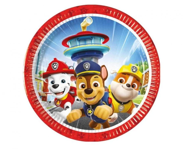 Talerzyki papierowe Psi Patrol Paw Patrol Rescue Heroes, 20 cm 8 szt.