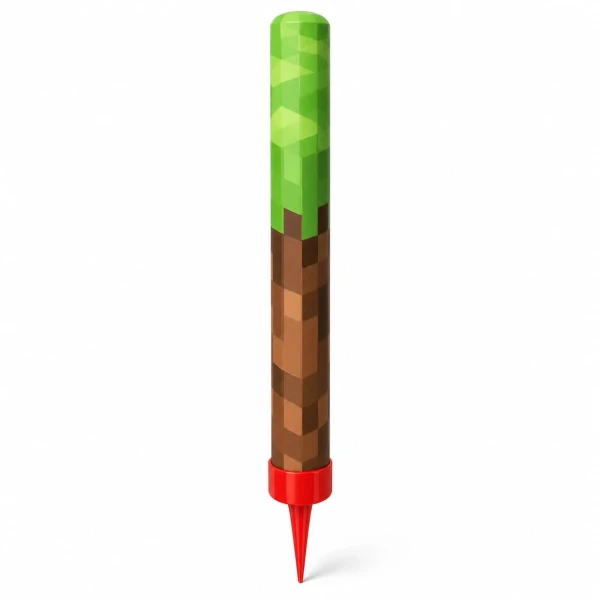 Fontanna raca na tort Piksele Minecraft Dirt, 12 cm 1 szt.
