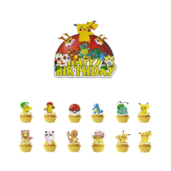 Topper i pikery Pokemon (6301), 13 szt.