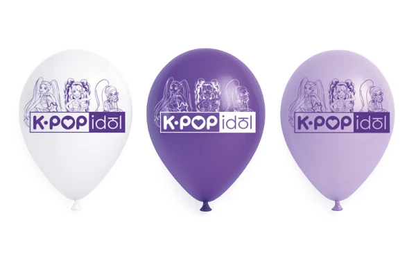 Balony lateksowe Kpop Idol Demon Hunters, 27 cm 8 szt.