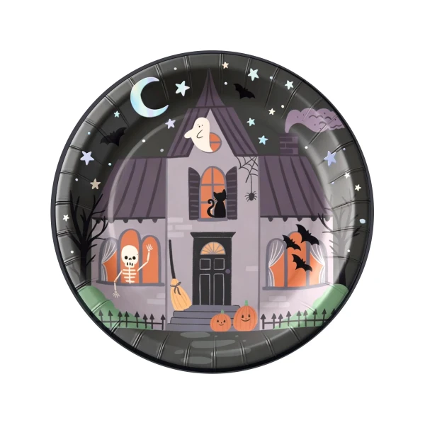 Talerzyki papierowe Halloween Spooky Friends, 18 cm 6 szt.