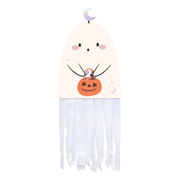 Dekoracja na drzwi kurtyna Duszek Spooky Friends Halloween, 35x115 cm