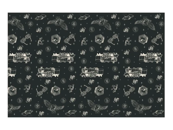 Obrus papierowy Harry Potter czarny, 180x120 cm