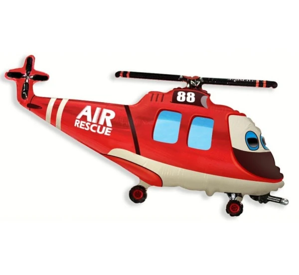 Balon foliowy helikopter ratunkowy, 35 cm (luz)