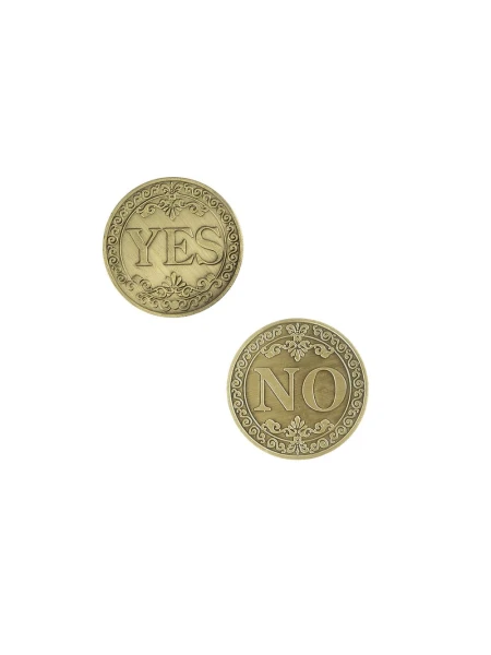 Moneta decyzyjna z napisami “YES” i “NO”
