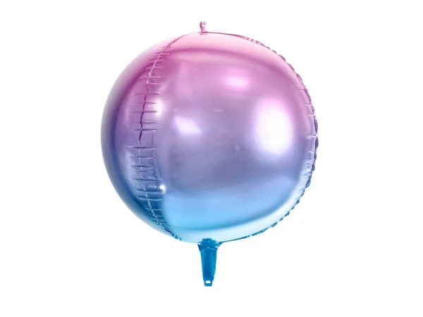 Balon foliowy Kula ombre fioletowo-niebieski, 35 cm