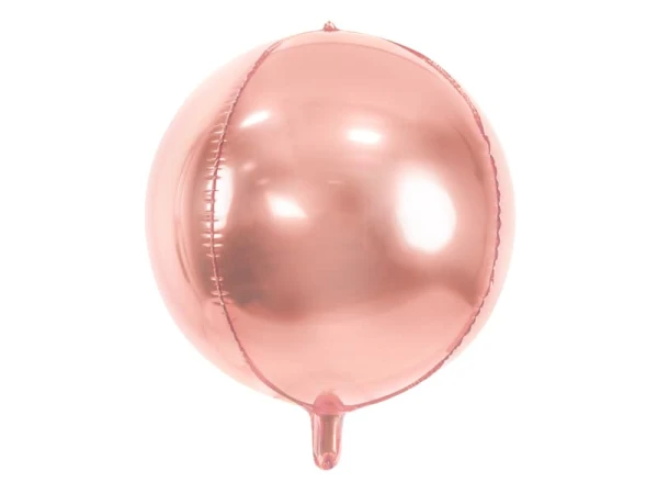 Balon foliowy Kula rose gold różowe złoto, 40 cm