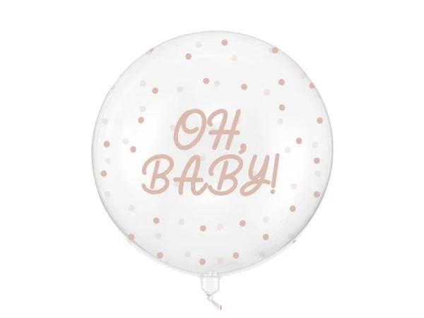 Balon Bubble bobo transparentny Oh Baby, 60 cm 1 szt.