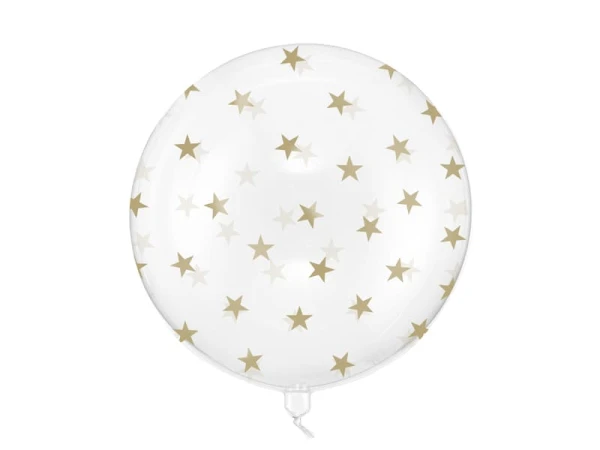 Balon Bubble bobo transparentny w Gwiazdki, 60 cm 1 szt.