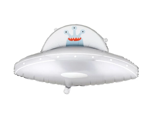 Balon foliowy UFO srebrny, 79x55 cm