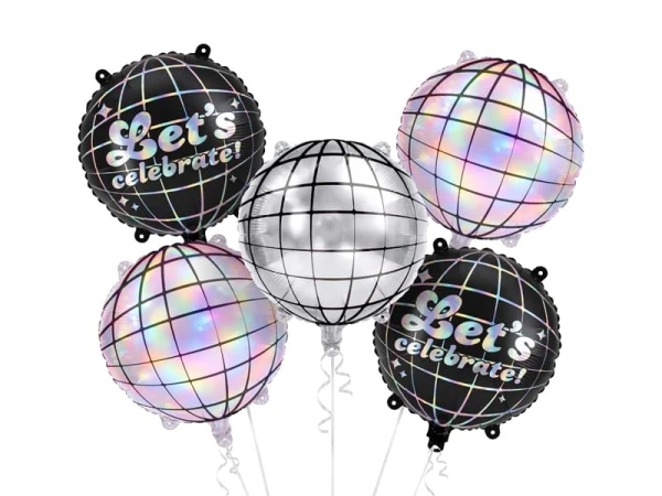 Zestaw balonów foliowych Kule Disco