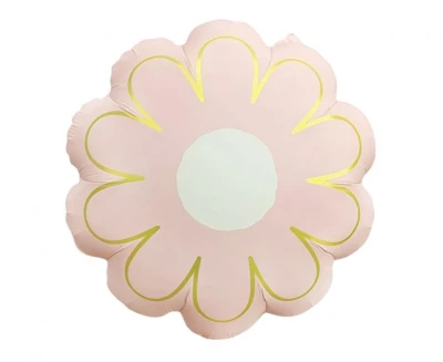 Balon foliowy kwiatek Stokrotka różowa pastelowa, 46 cm
