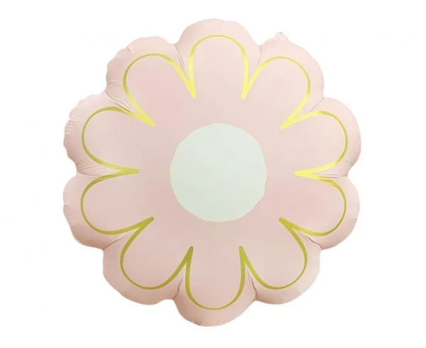 Balon foliowy kwiatek Stokrotka różowa pastelowa, 46 cm