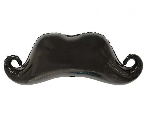 Balon foliowy Czarne wąsy, 84x32 cm