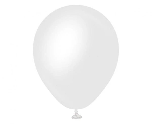 Balony metaliczne Kalisan Opaque Satin Snow White satynowy śnieżnobiały, 12 cm 3 szt.