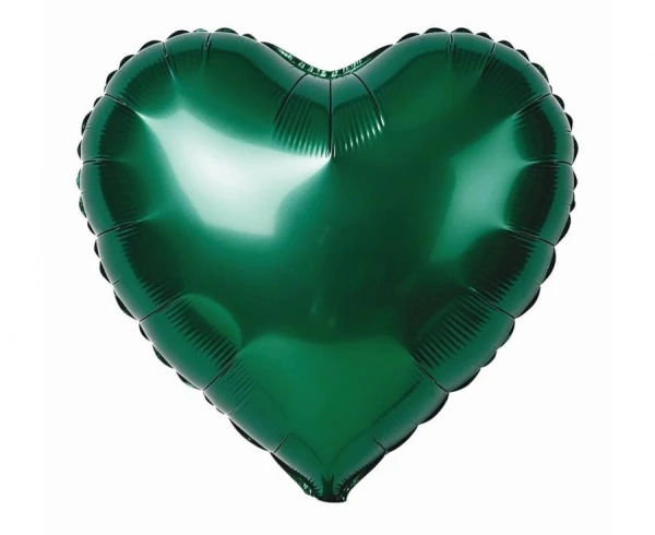 Balon foliowy Serce butelkowe zielone, 45 cm
