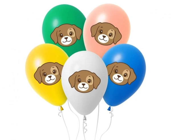 Balony lateksowe Piesek, 30 cm 5 szt.