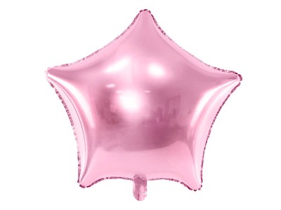 Balon foliowy gwiazda jasny różowy, 48 cm