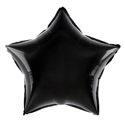 Balon foliowy gwiazda czarna, 45 cm