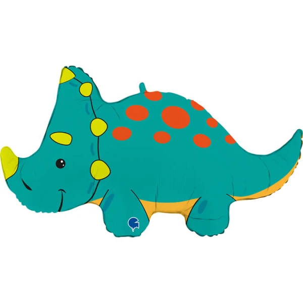 Balon foliowy dinozaur triceratops, 91x55 cm