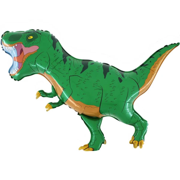 Balon foliowy dinozaur tyranozaur zielony, 80x100 cm (luz)