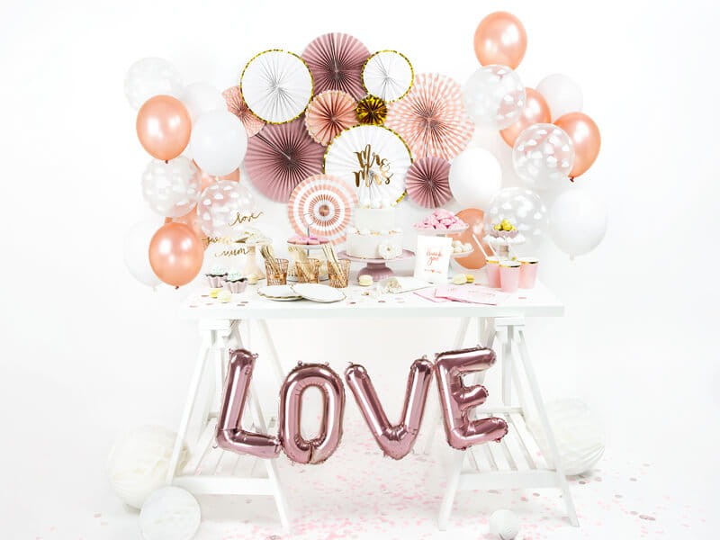 Balony metalic rose gold