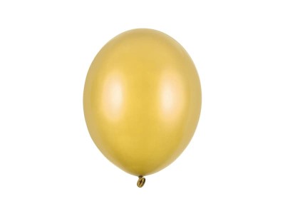 Balony metaliczne złote Metallic Gold strong, 27 cm 3 szt.