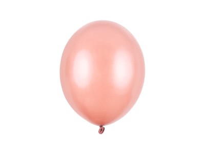 Balony metaliczne różowe złoto Metallic Rose Gold strong, 27 cm 3 szt.