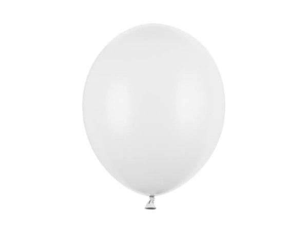 Balony pastelowe białe Pastel Pure White strong, 30 cm 10 szt.
