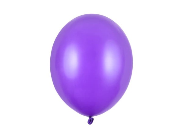 Balony metaliczne fioletowe Metallic Purple strong, 30 cm 10 szt.