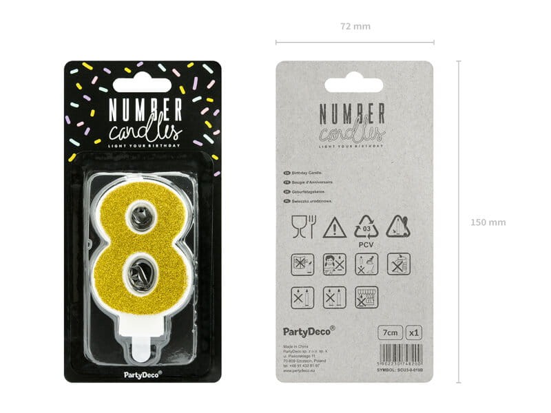 Świeczka cyfra osiem