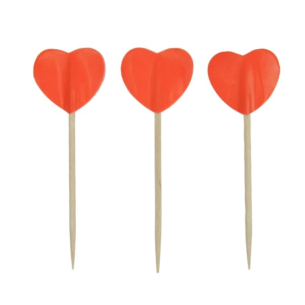 Pikery dekoracje do muffinek babeczek serca serduszka, 18 szt.