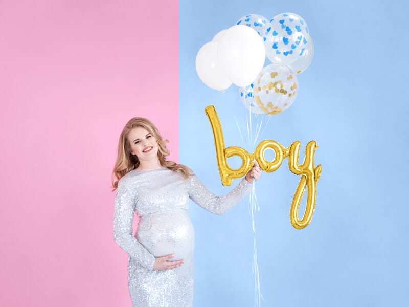 Balony pastelowe białe baby shower
