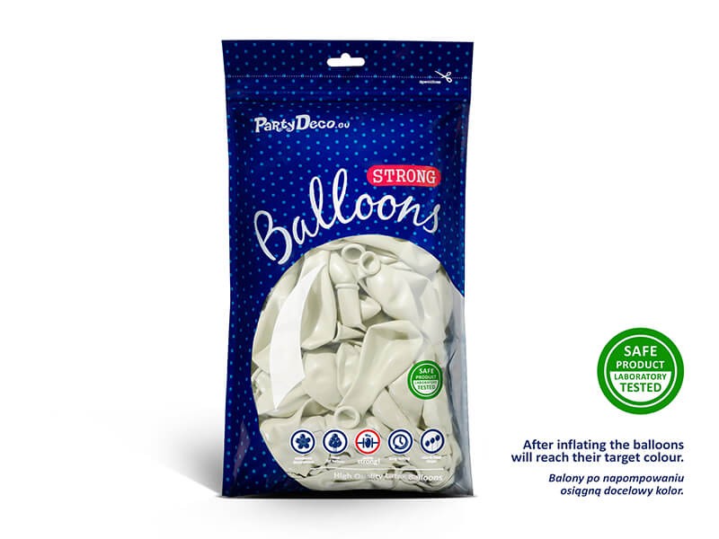 Balony pastelowe w kolorze białym