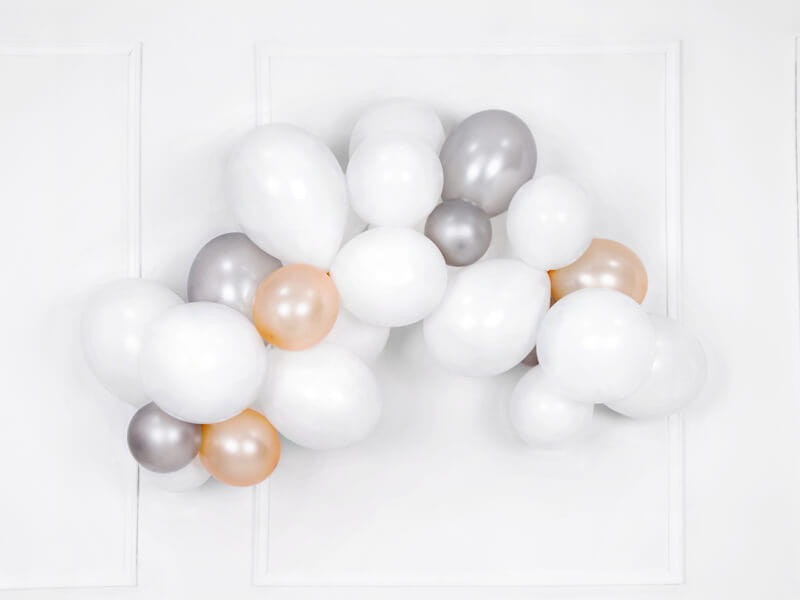 Pastelowe balony pure white