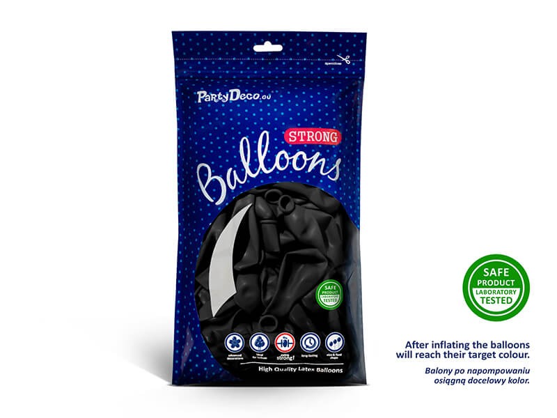Balony pastelowe w kolorze czarnym