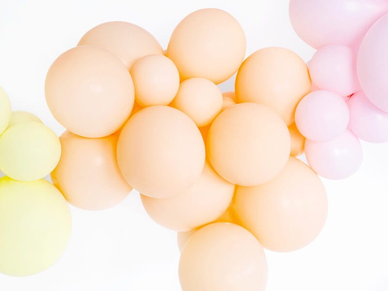 Balony pastelowe w kolorze brzoskwiniowym